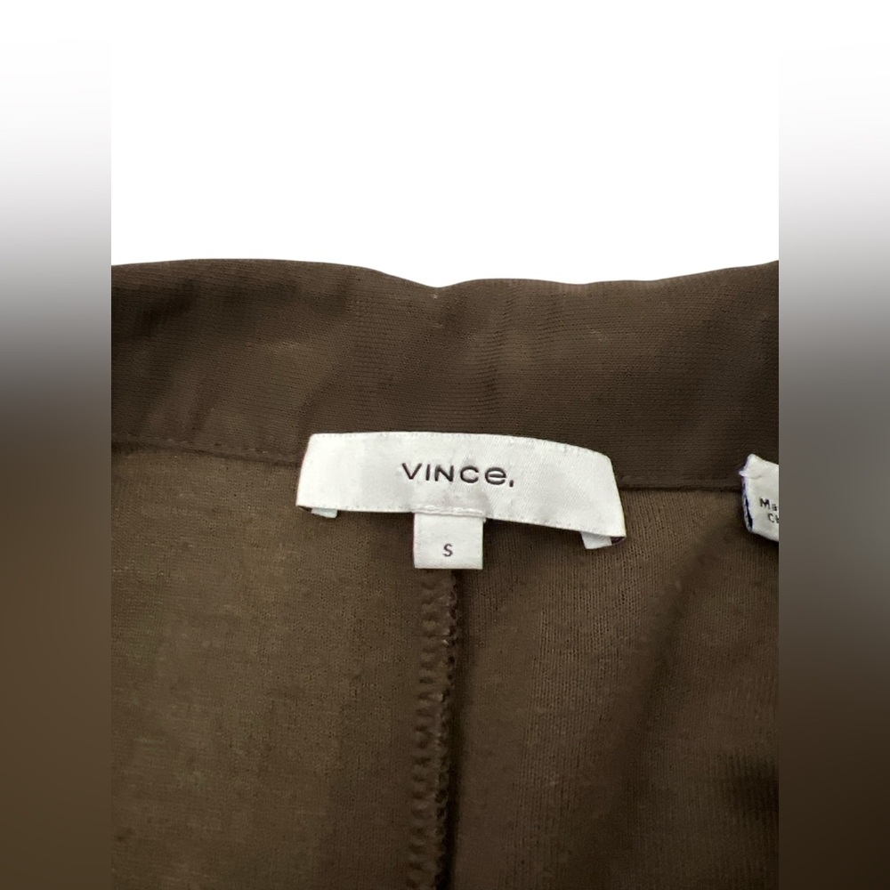 LN Vince Midi Brown Shirtdress Long Sleeve Brown Button Italian Viscose S Small - Picture 7 of 12